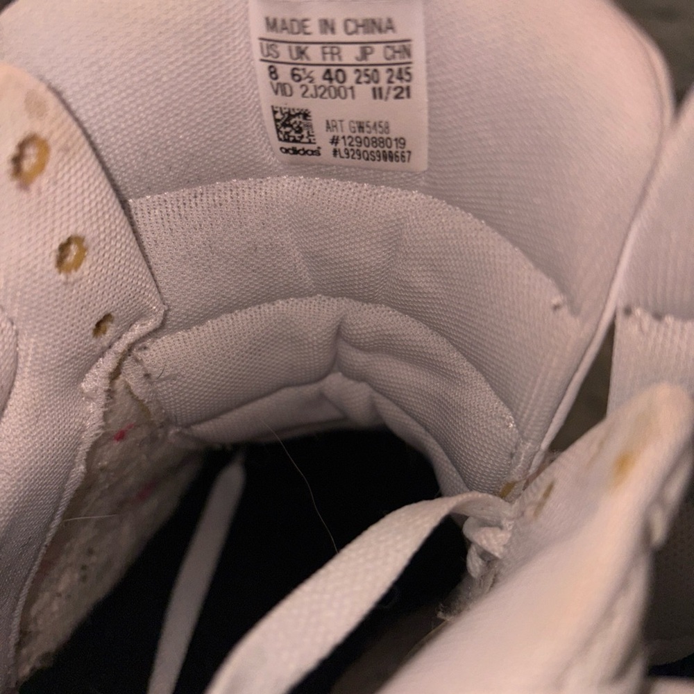 Adidas White and Pink High-Tops sz 8 vintage - Picture 5 of 9